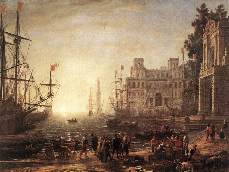 Claude Lorrain Port Scene with the Villa Medici dfg Germany oil painting art